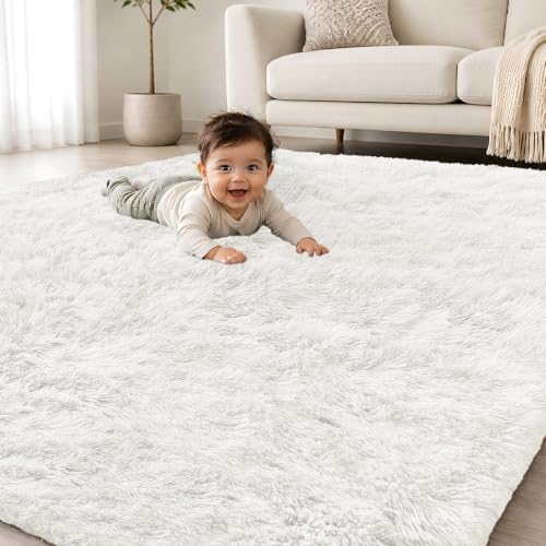Smiry Area Rugs for Living Room Bedroom 6x9 ft, Fluffy Washable Carpet by Smiry