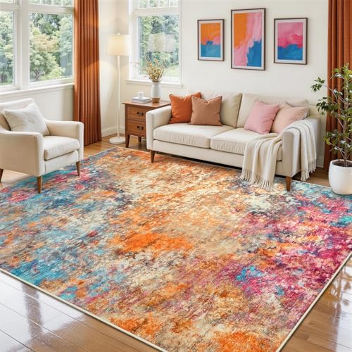 8x10 Area Rugs for Living Room Washable Bedroom Dining Room Colorful - Image 3