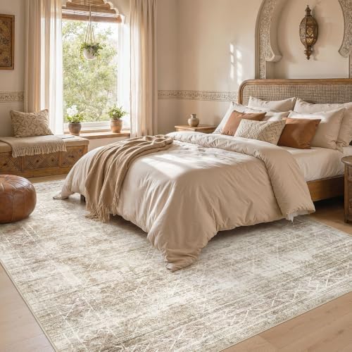 cotiled Boho 10x12 Area Rug for Living Room: Large Moroccan Washable Rug - Image 4