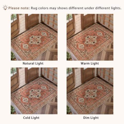 Tangsoo Boho 2x4 Runner Washable Rugs for Entryway, Non Slip Small Area Rug - Image 2