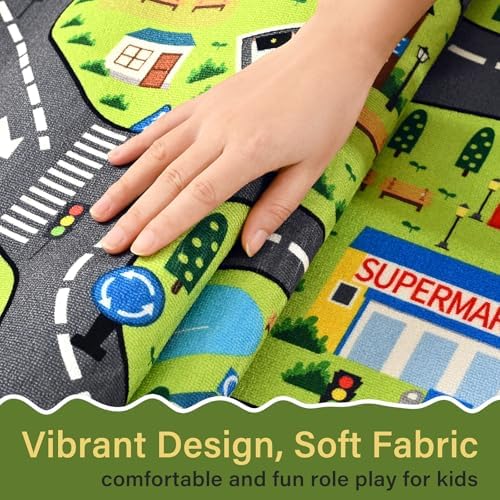 BENRON Kids Car Play Rugs 6x9, Educational City Road Play Mat for Toy Cars - Image 7