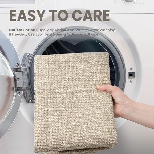 EARTHALL Washable Runner Rug, Non Slip Hallway Runner, 3x14 Ft, Sand/Beige - Image 3