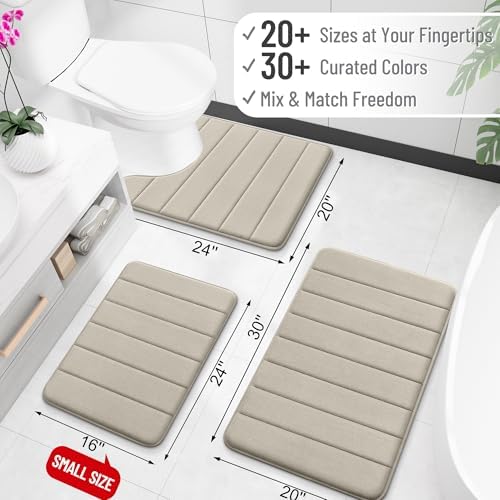 OLANLY Memory Foam Long Bathroom Rugs Runner 59x20, Super Soft Absorbent - Image 2