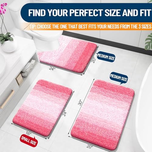 OLANLY Bathroom Runner Rug 45x27, Extra Soft Absorbent Microfiber Bath Rugs - Image 2