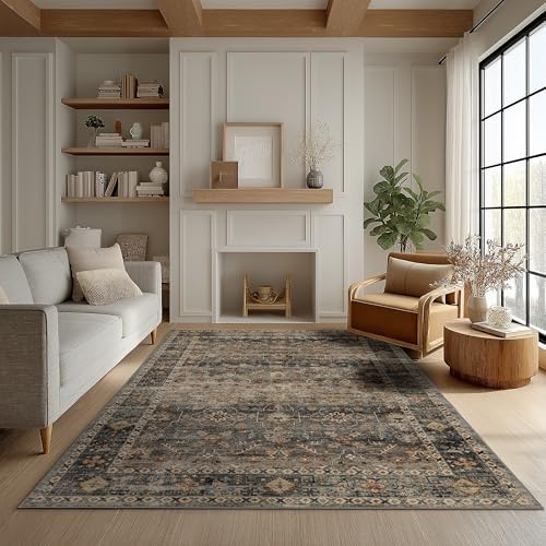 Ruaruarug Washable Area Rug 4×6 for Living Room, Ultra Soft, Camel by Ruaruarug