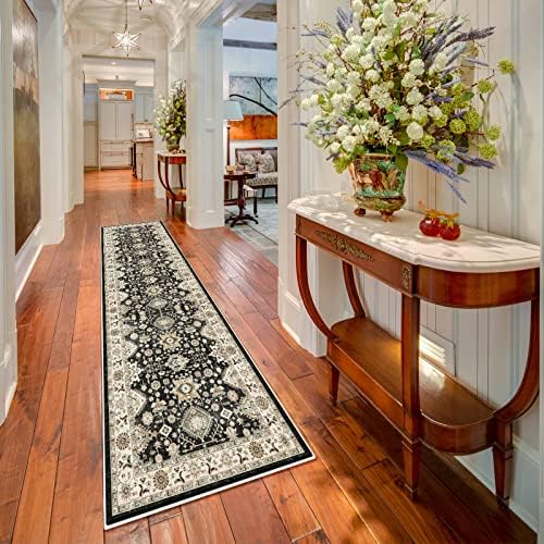 Washable Hallway Runner Rug 2x10: Non Slip Runner Rugs with Rubber Backing by TOPRUUG