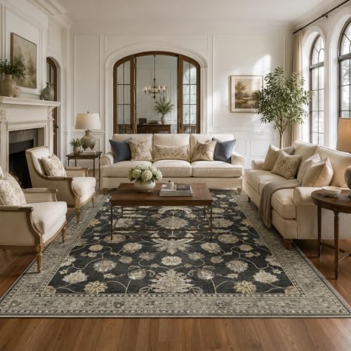 10x12 Area Rugs Washable Large Vintage Rug for Living Room Bedroom by Unknown