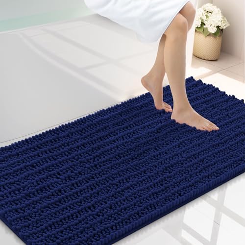 Smiry Bathroom Rugs 40X24, Extra Soft Rubber Backing Chenille Bath Mats by Smiry