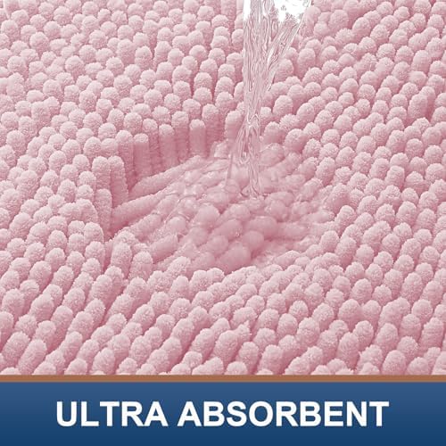 Smiry Bathroom Rugs 30X20, Luxury Chenille Extra Soft Absorbent Bath Mat - Image 4