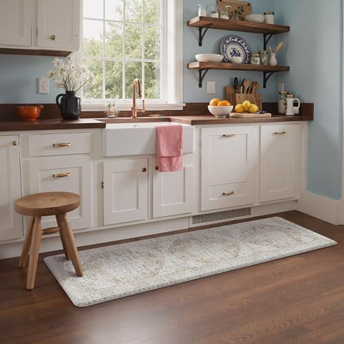 GENIMO Anti Fatigue Kitchen Mats for Floor 23"X71", Runner Rug,BeigeTan by GENIMO