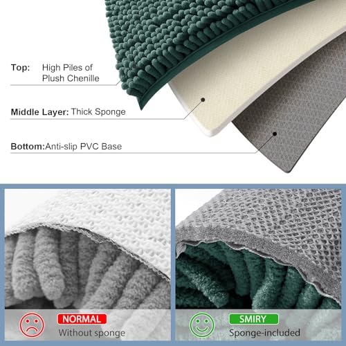 Smiry Bathroom Rugs 30X20, Luxury Chenille Extra Soft Absorbent Bath Mat - Image 5