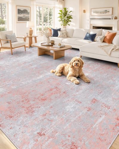 OLANLY 8x10 Washable Area Rug, Soft Non Slip Carpet for Bedroom Living Room by OLANLY