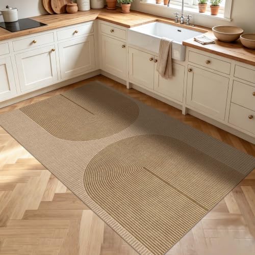 Easy Jute Rug for Pet Homes: 4x7 Outdoor Rug - Geometric Arch Pattern - Image 4