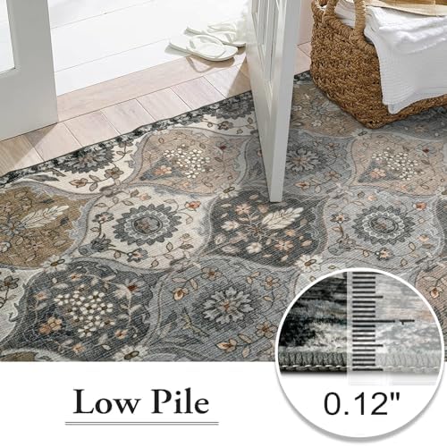 Lahome Moroccan 9x12 Rug for Living Room, Soft Washable Grey Bedroom Rug - Image 6