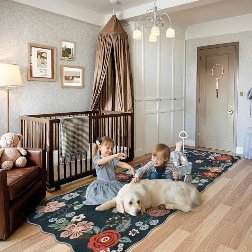 Washable Rug Runner, 3x8 Carpet Runners for Hallway, Ultra Soft Water Resisitant Floor Mat for for Living Room, Entryway, Bedroom, Bathroom, Water Resisitant and Easy to Clean, Dark Green - Image 6