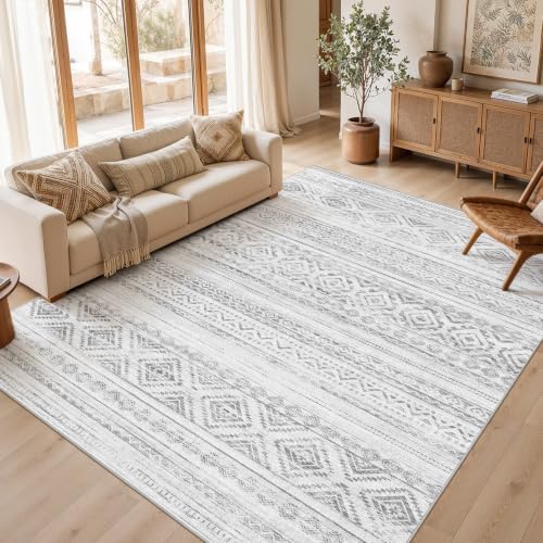 cotiled Boho 8x10 Area Rugs for Living Room: Large Moroccan Washable Rug by COTILED