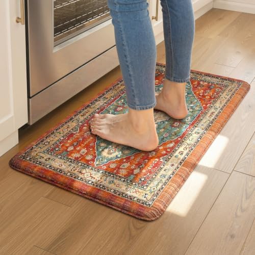 Collive Kitchen Mats for Floor, Boho Washable Sink Rug-17.3"x29" by Collive