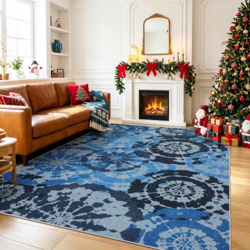 Boho Modern 5x7 Area Rug Washable Non-Slip Non-Shedding Abstract Rug by Quntue