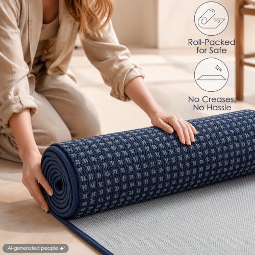 hicorfe Waffle Kitchen Runner Rugs Set of 2,Non Slip Kitchen Mats for Floor - Image 5