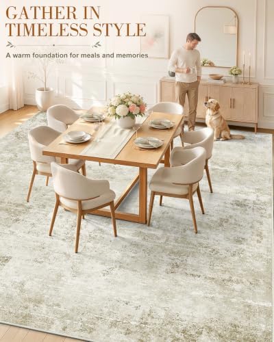 OLANLY 9x12 Washable Area Rug, Soft Non Slip Carpet for Bedroom Living Room - Image 3