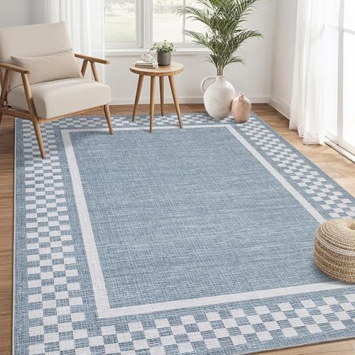 GarveeHome Small Bedroom Area Rug 3x5 Checkered Area Rug for Living Room - Image 2