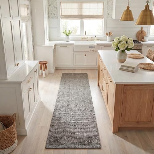 SAFAVIEH Natural Fiber Runner Rug 2'6"x12' Jute Knotted, Light Grey NF447G by Unknown