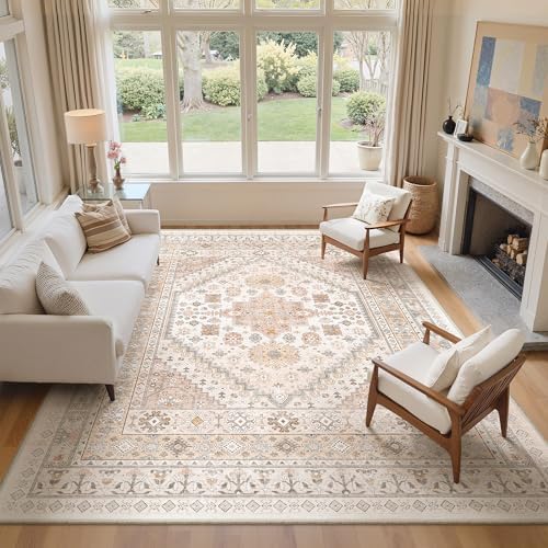 zesthome 9x12 Area Rugs for Living Room,Large Washable Rug,Pink - Image 4