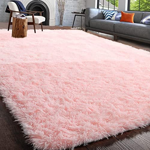 Fluffy Shaggy Home Decor Decorate Decorative Area Rugs Decoration Carpet for Bedroom livingroom playroom Nursery Rug Little Baby Girl boy Kids Room Teen Teenage College Dorm Toddler Infant by PAGISOFE