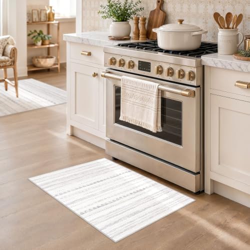 Nakagishi Boho 2x3 Washable Area Rug Non Slip Carpet for Entryway Gray - Image 2