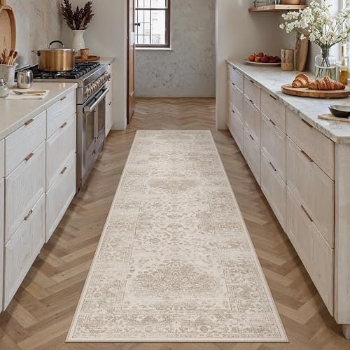 HUGEAR Light Brown 2x8 Runner Rugs Washable for Hallway - Image 2