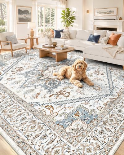 OLANLY 8x10 Washable Area Rug, Soft Non Slip Carpet for Bedroom Living Room by OLANLY