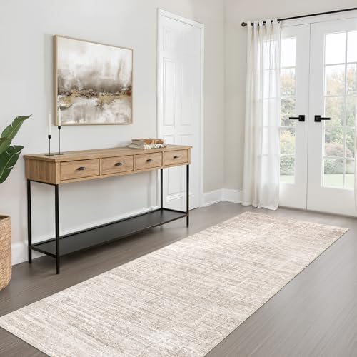 LOONGRUG Runner Rug 3x10 Machine Washable Non-Slip Neutral Modern Rug Beige - Image 4