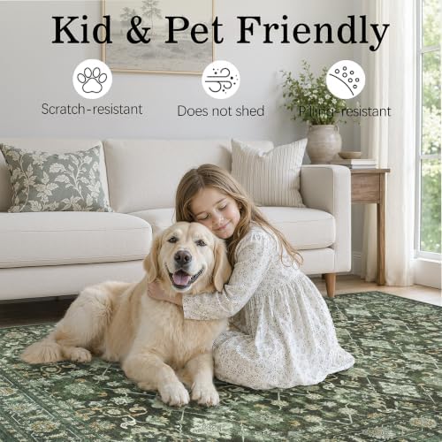 DCX Distressed Vintage Washable 5x7 Area Rug - Image 4