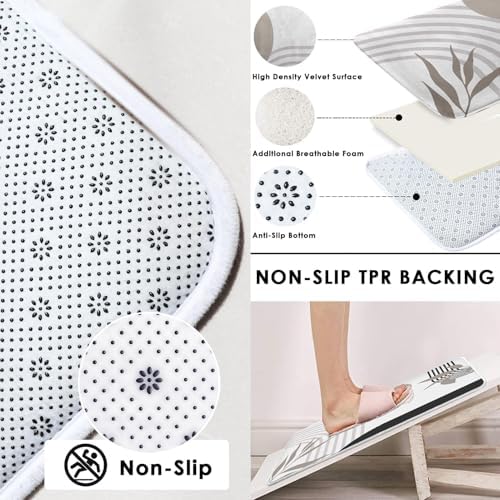 Bathroom Sets with Shower Curtain and Rugs Set of 4 Geometric Boho - Image 3