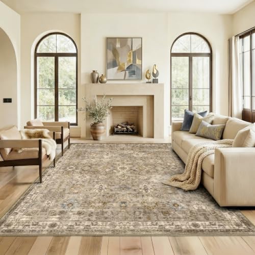 9x12 Area Rugs Washable Large Vintage Rug for Living Room Bedroom by Unknown