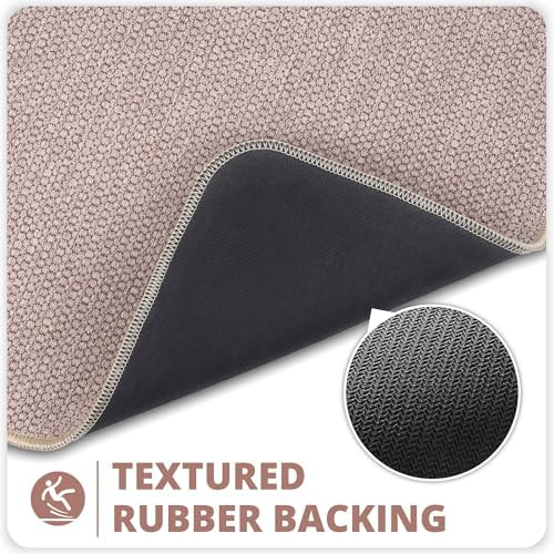 Bath Mat,Ultra Thin Bathroom Runner Rugs,Large Bath Mats for Bathroom,Quick Dry,Non-Slip,Machine Washable,Low Pile,Bath Rug,Shower Outside,Sink,Home Decor Accessories.Beige,1'5"x2'11"（17x35inch） - Image 4