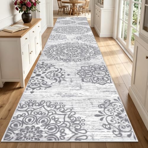 HEBE Hallway Runner Rug 3'x16', Washable Non Slip Kitchen Rug Runner by HEBE