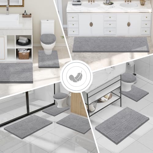 Smiry Bathroom Rugs 96X36, Luxury Chenille Extra Soft Absorbent Bath Mat - Image 7