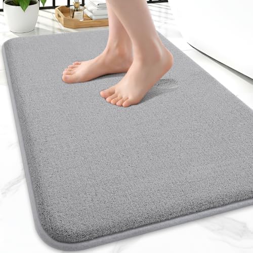 Smiry Memory Foam Bath Mat 24x16, Extra Soft Absorbent Bathroom Rugs by Smiry