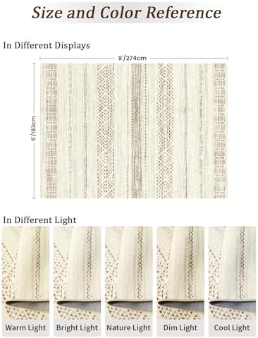 Miukiki 6x9 Area Rug Washable Non Slip Rug for Living Room Brown - Image 2