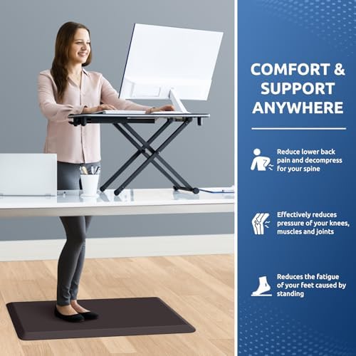 KitchenClouds Kitchen Mat Cushioned Anti Fatigue Kitchen Rug Non Slip Standing Mat Comfort Floor Mats for Sink Office (17.3"x60"- 0.8inch) - Image 4