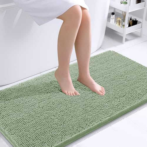 OLANLY Bathroom Runner Rugs 45x27, Extra Soft Absorbent Chenille Bath Rugs by OLANLY