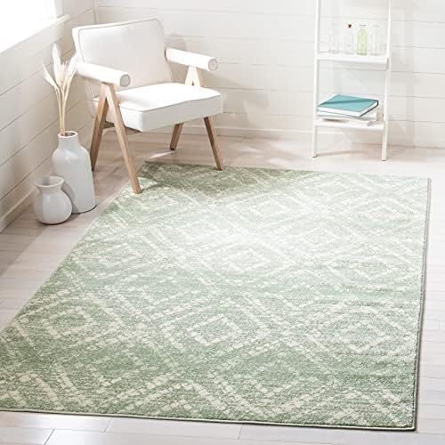 SAFAVIEH Adirondack Square Rug 4', Boho Green & Ivory ADR131Y by Unknown