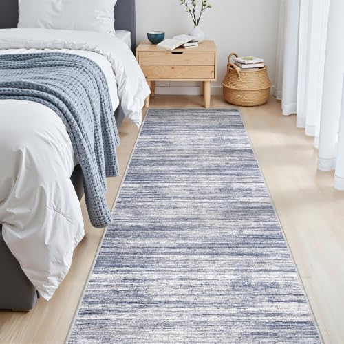 2x8 Runner Rug Non Slip,Washable Hallway Runner Rug,Blue - Image 5