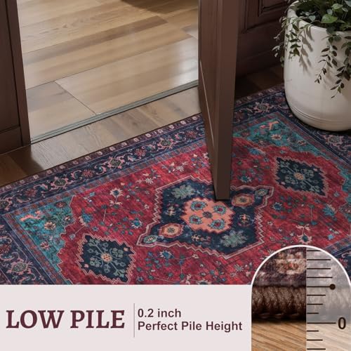 Tangsoo Oriental 2x6 Washable Runner Rugs for Hallways, Non Slip Runner Rug - Image 4