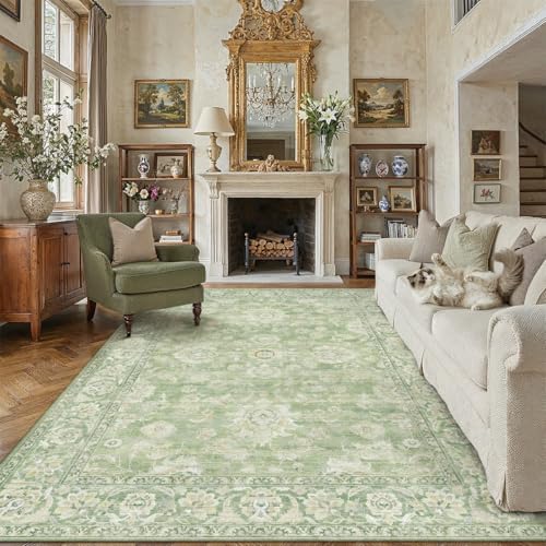 8x10 Green Neutral Area Rug by WondRg