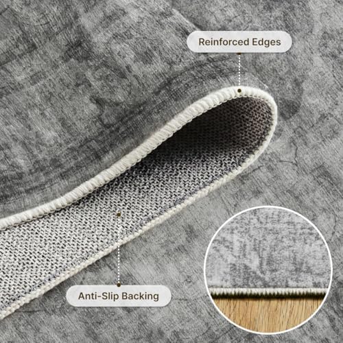2x3 Area Rug Washable Vintage: Non Slip Throw Rugs for Entryway - Image 5