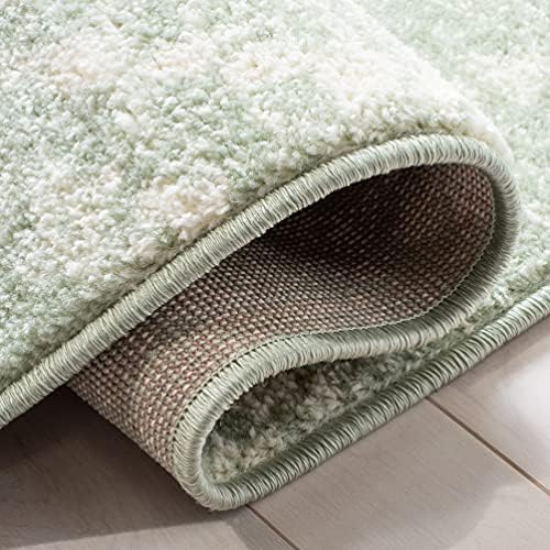 SAFAVIEH Adirondack Collection Runner Rug - 2'6" x 12', Green & Ivory, Modern Diamond Distressed Design, Non-Shedding & Easy Care, Ideal for High Traffic Areas in Living Room, Bedroom (ADR131Y) - Image 6