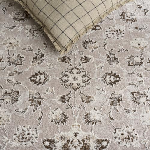 SAFAVIEH Parker Area Rug 8x10, Textured Large Ivory & Coffee PRK158B - Image 4