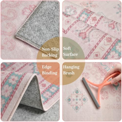 Washable Area Rugs 5x7, Ultra Soft Carpet for Kids Room,Non-Slip&Low Pile,Stain Resistant, Indoor Carpet for Bedroom Nursery Kids Playroom Office Dining Room Home House Décor - Image 5